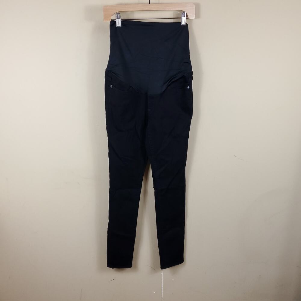 Loft Full Panel Maternity Skinny Jeans in Black Size 2